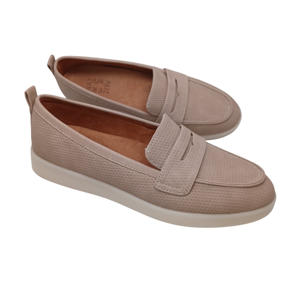 Naturalizer Ingrid Womens 6.5M Neutral Tan Penny Loafer Sneaker Comfort Shoes